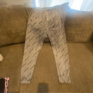 Gray sweatpants